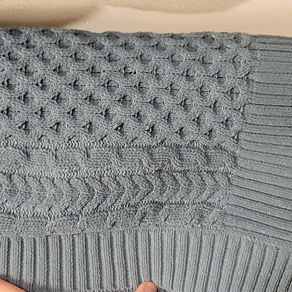 dip Textured Teal Cardigan Sweater - Picture 5 of 6